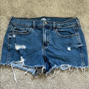 Old Navy Blue Jean Shorts Distressed Casual